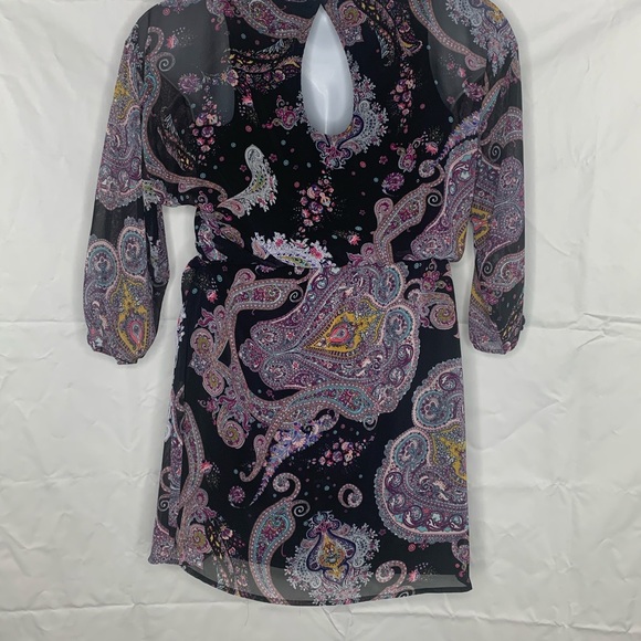 Express- Multi Colored Long Sleeve Dress - Picture 3 of 3